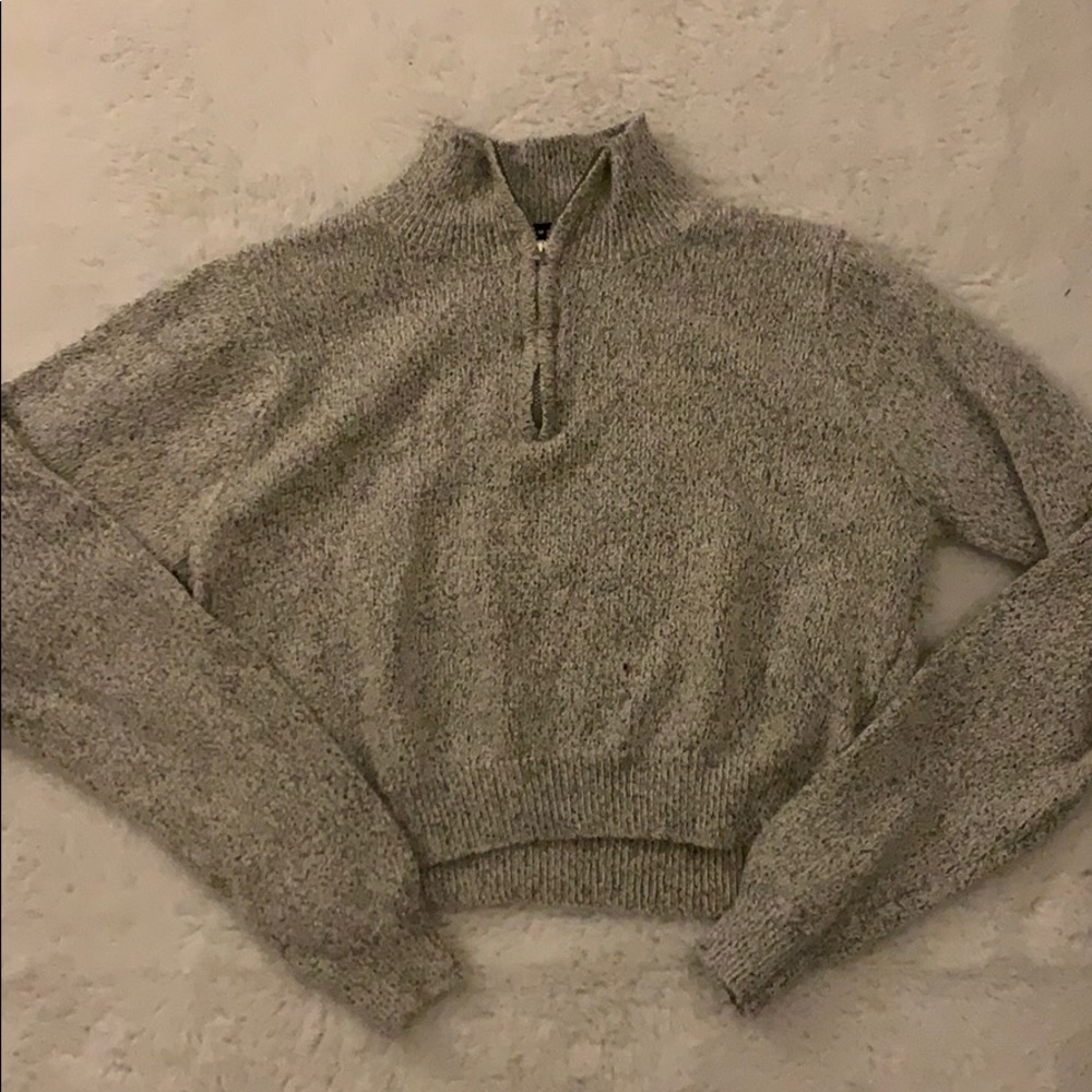 brandy melville cropped zip up